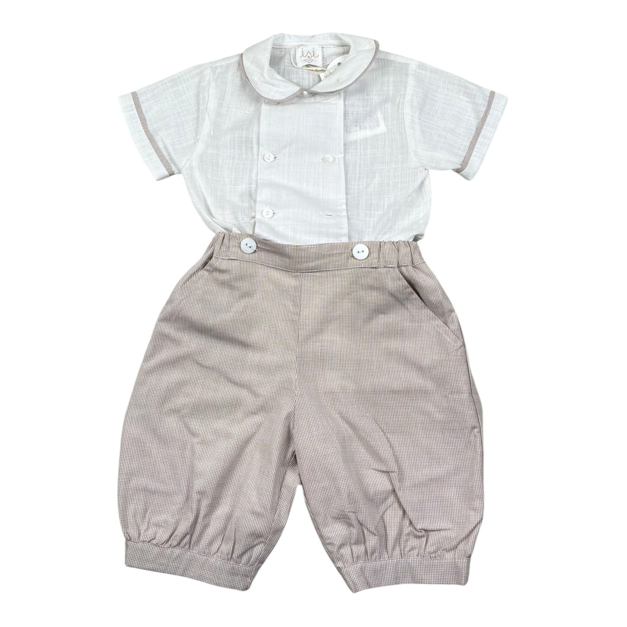 Malvi & Co Completo 2 Pezzi Camicia-Bermuda per Neonato S23I127STQS BIANCO MALVI & CO 