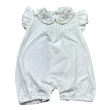 Le Bebe Pagliaccetto Mezza Manica Tinta Unita per Neonata LBG6308 BIANCO LE BEBE 