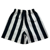 Dondup Bermuda Fantasia A Righe Con Elastico In Vita Bianco/Nero Per Bambino