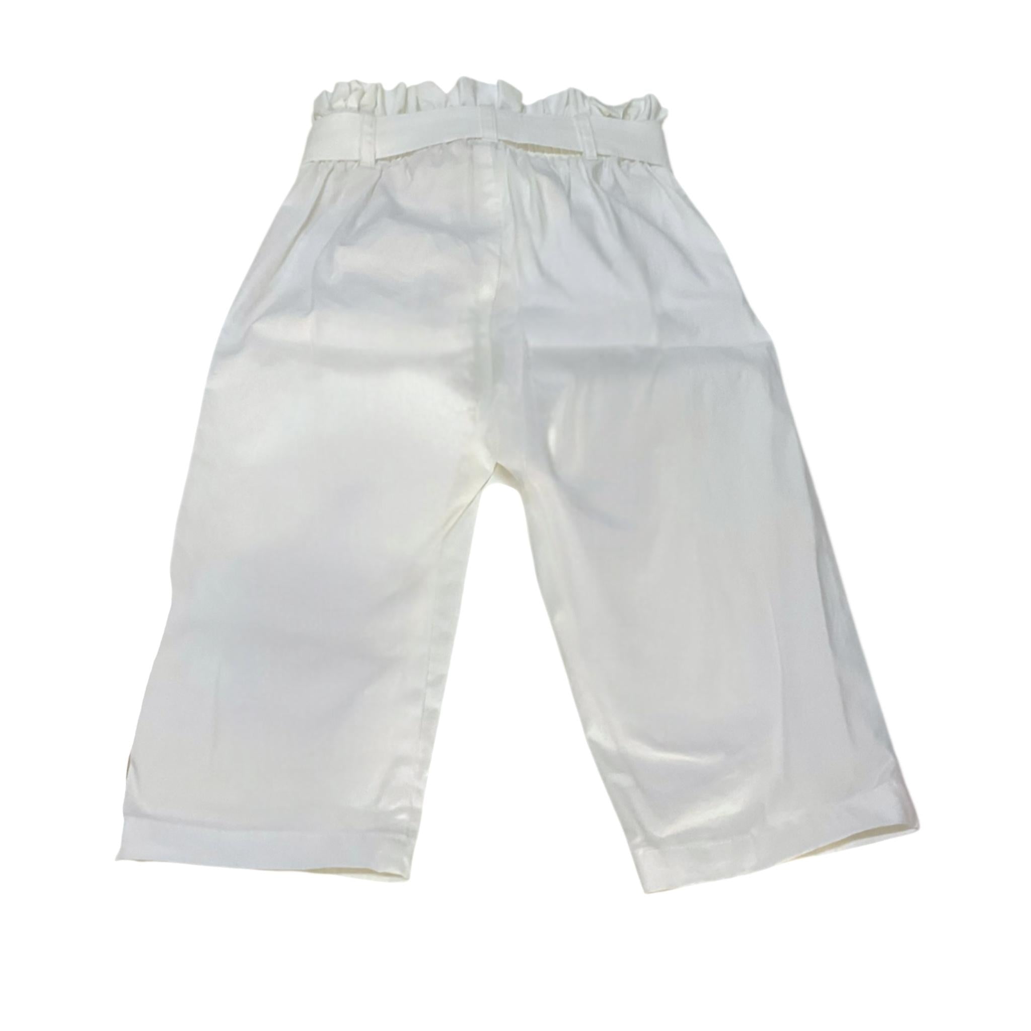 Twinset Pantalone Tinta Unita con Cintura per Neonata 231GJ2053N BIANCO TWINSET 