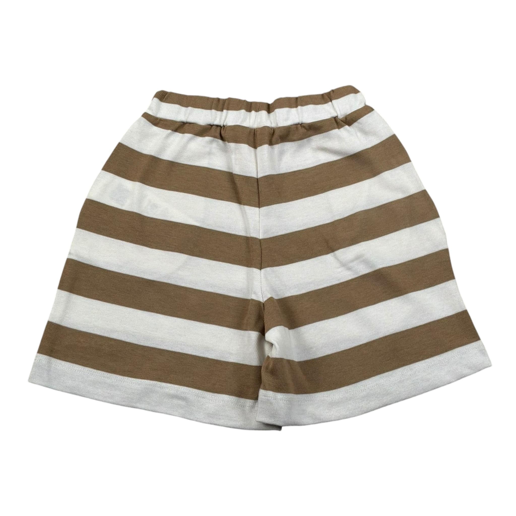 Dou Dou Bermuda Fantasia A Righe con Elastico In Vita per Bambina DW6Q29 PANNA/BEIGE DOU DOU 