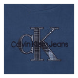 Calvin Klein T-Shirt Girocollo Tinta Unita con Stampa per Bambino IB0IB02359 BLU CALVIN KLEIN 