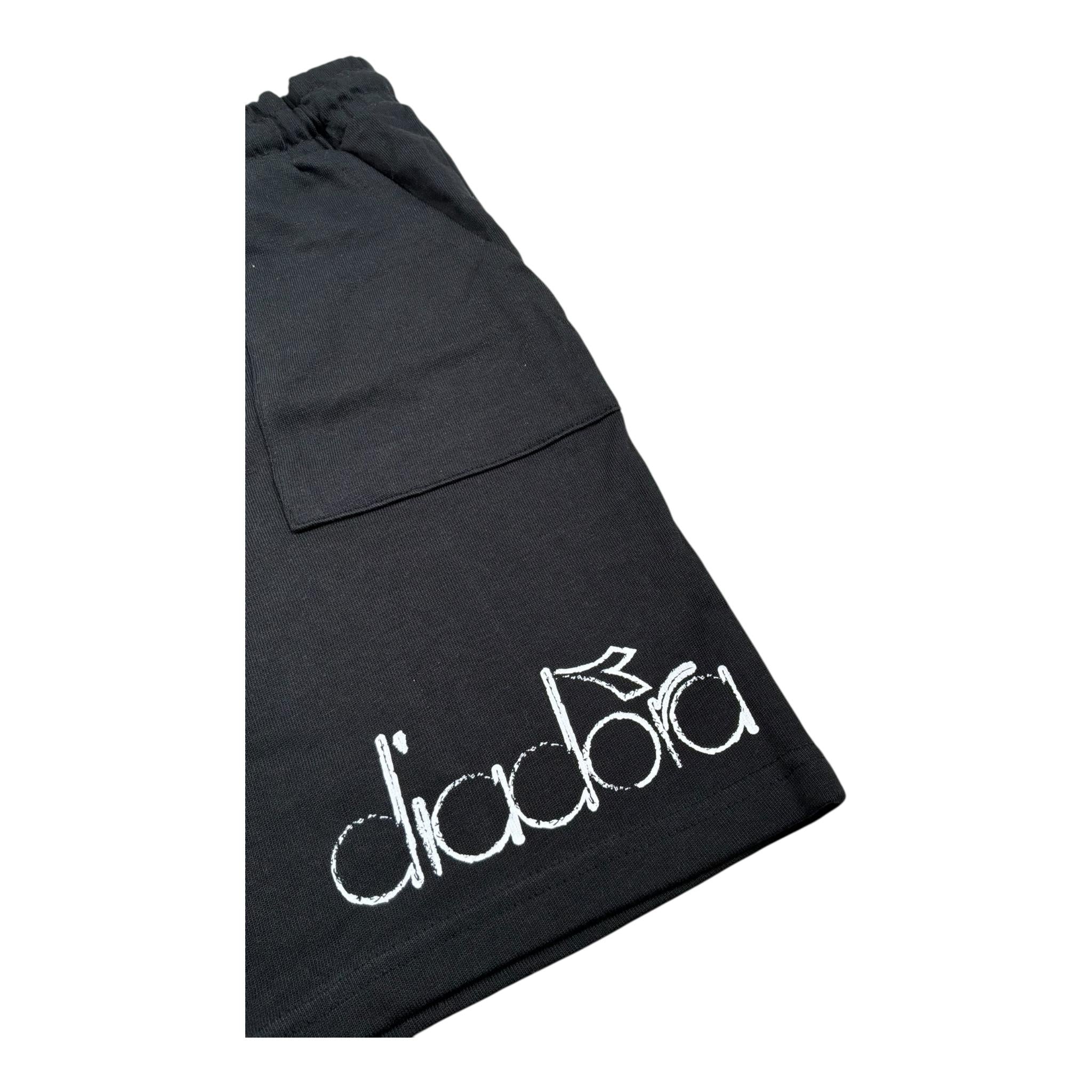 Diadora Bermuda Tinta Unita con Logo per Bambino 102181708 NERO DIADORA 