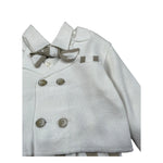 Marlu' Completo 4 Pezzi Cardigan-Camicia-Papillin-Pantalone per Neonato EF6661 PANNA MARLU' 