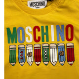 MOSCHINO t-shirt girocollo tinta unita con stampa Giallo per Neonato MWM047 GIALLO MOSCHINO 