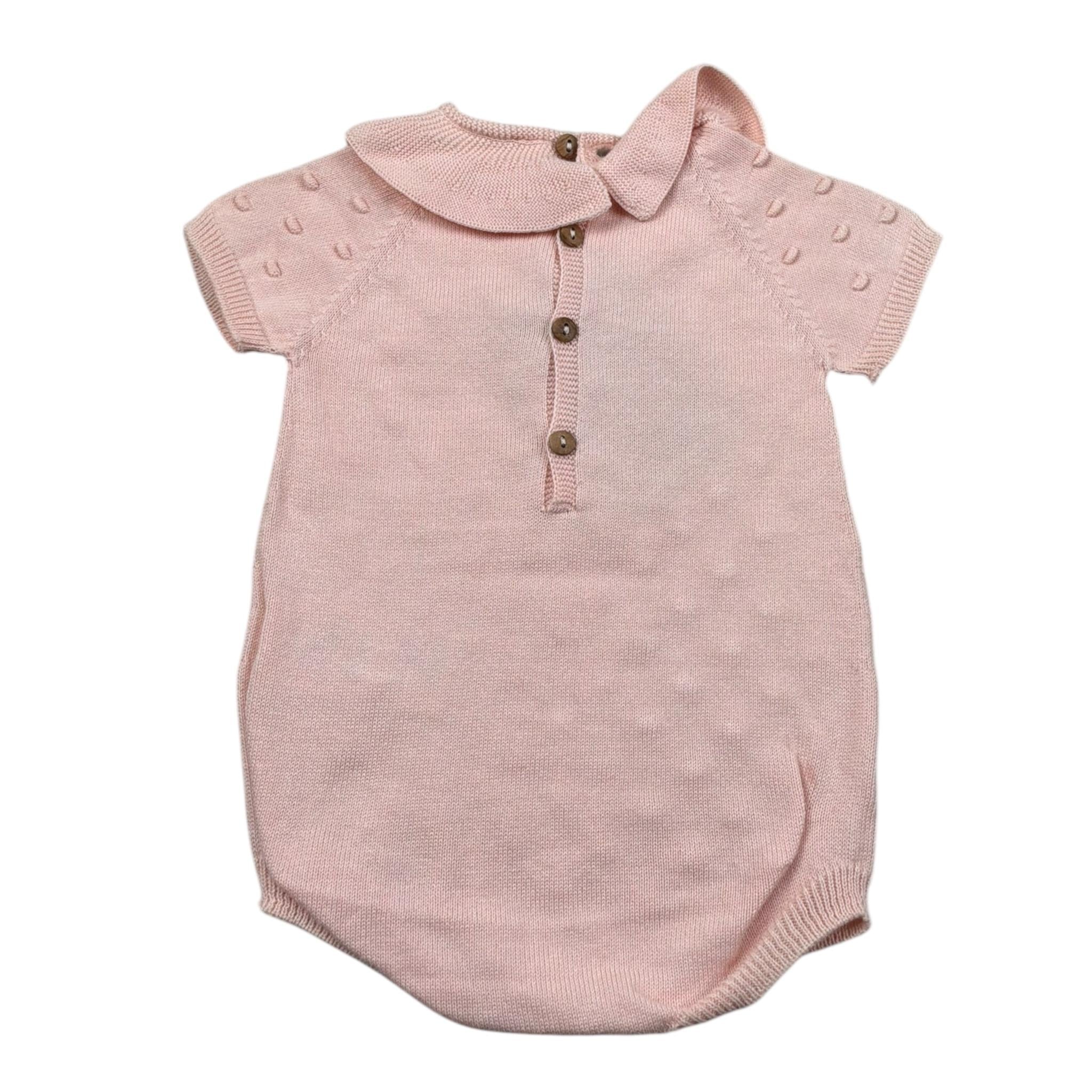 Wedoble Pagliaccetto Mezza Manica Tinta Unita per Neonata V2406305B ROSA WEDOBLE 