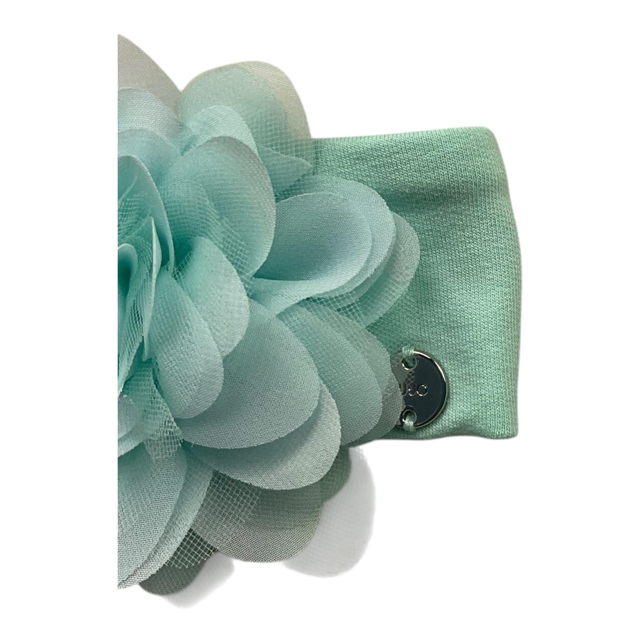 Liu Jo Fascia Cappelli Tinta Unita con Applicazione per Bambina HA5031 VERDE ACQUA LIU JO 