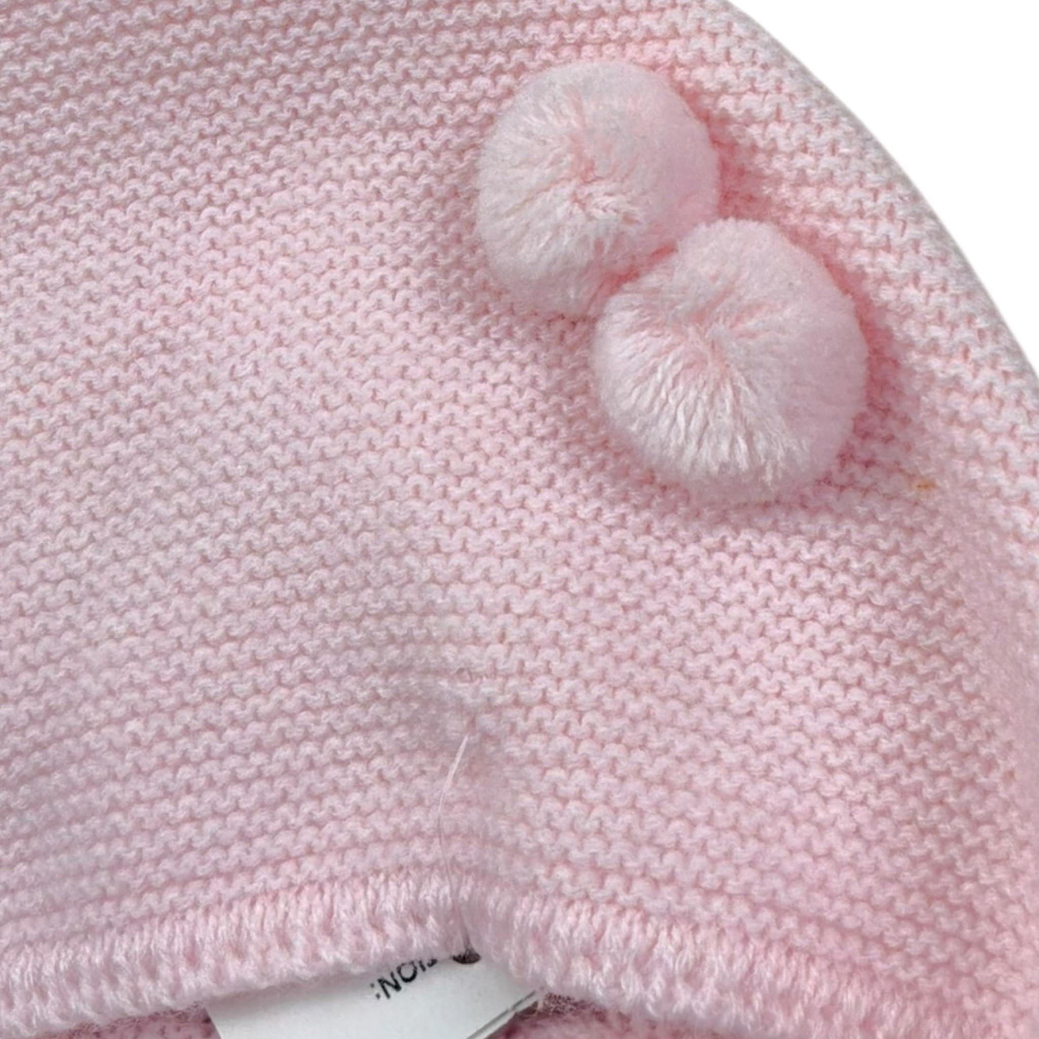 Granlei Cappello Tinta Unita con Ricami per Neonata 1134 ROSA GRANLEI 