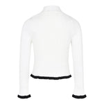 MSGM maglia girocollo tinta unita con profili in contrasto Panna per Bambina F4MSJGTN029 PANNA MSGM 