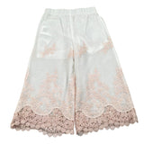 Caffe' D'Orzo Pantalone Tinta Unita con Ricami per Neonata ZW6B30X BIANCO CAFFE' D'ORZO 