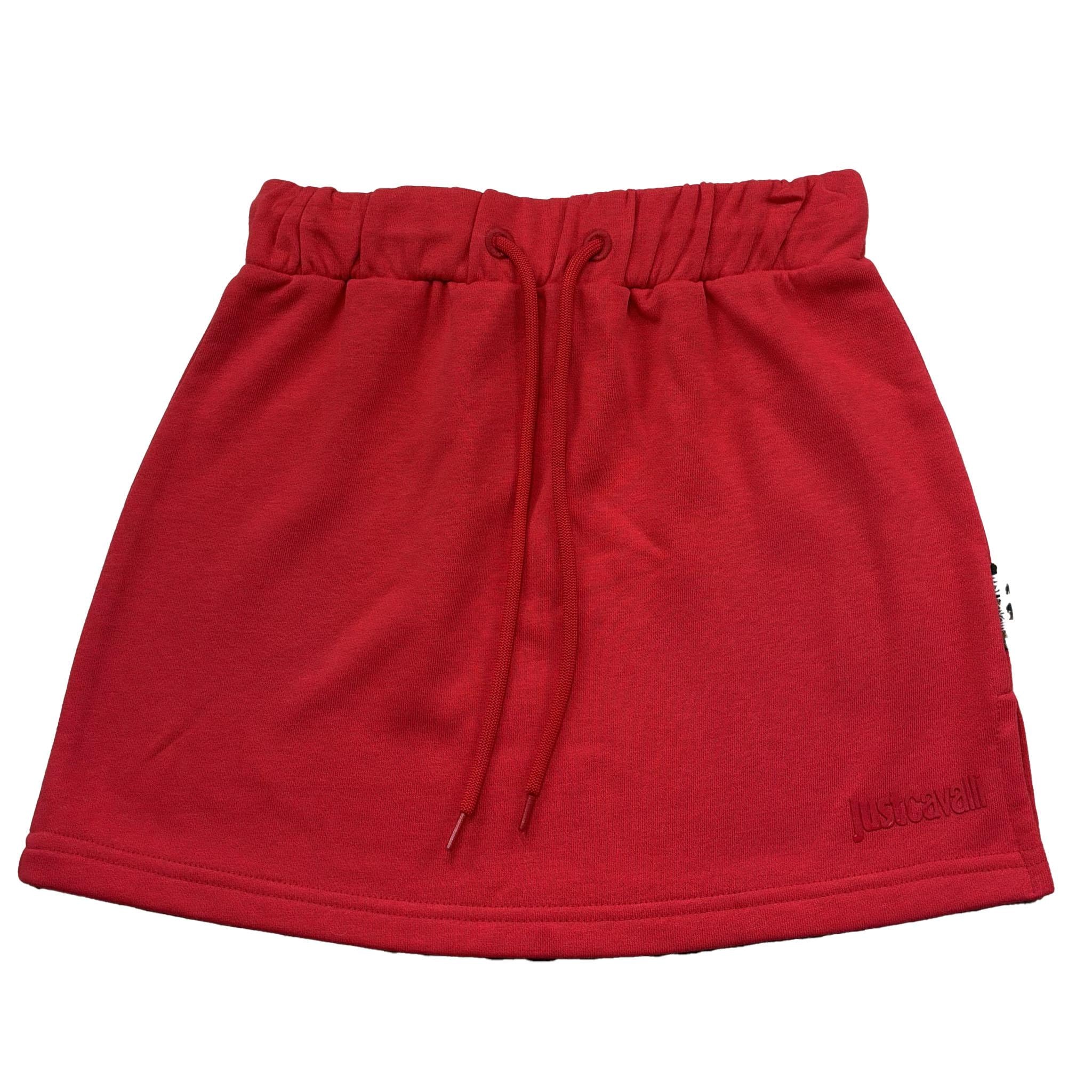 Just Cavalli Gonna Tinta Unita con Logo per Bambina JGP26022GO ROSSO JUST CAVALLI 