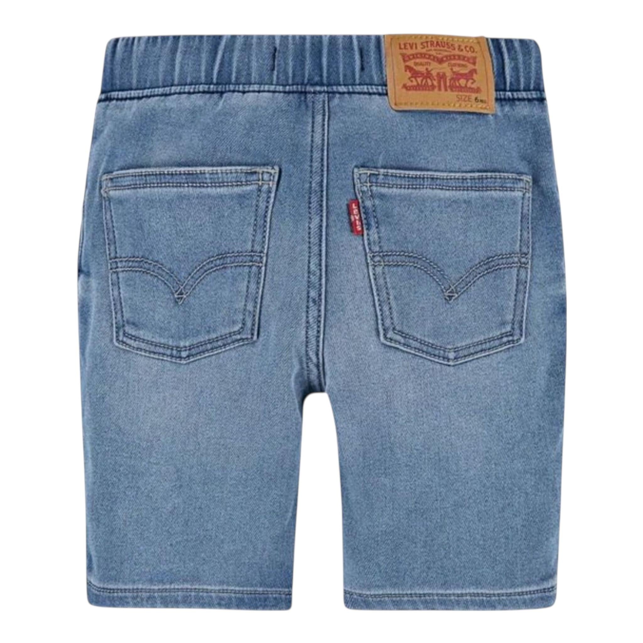 Levi'S Bermuda In Denim Tinta Unita con Elastico In Vita per Bambino 9ED613 AZZURRO LEVI'S 