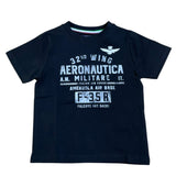 Aeronautica Militare T-Shirt Girocollo Tinta Unita con Stampa per Neonato 251TS0022A NERO AERONAUTICA MILITARE 