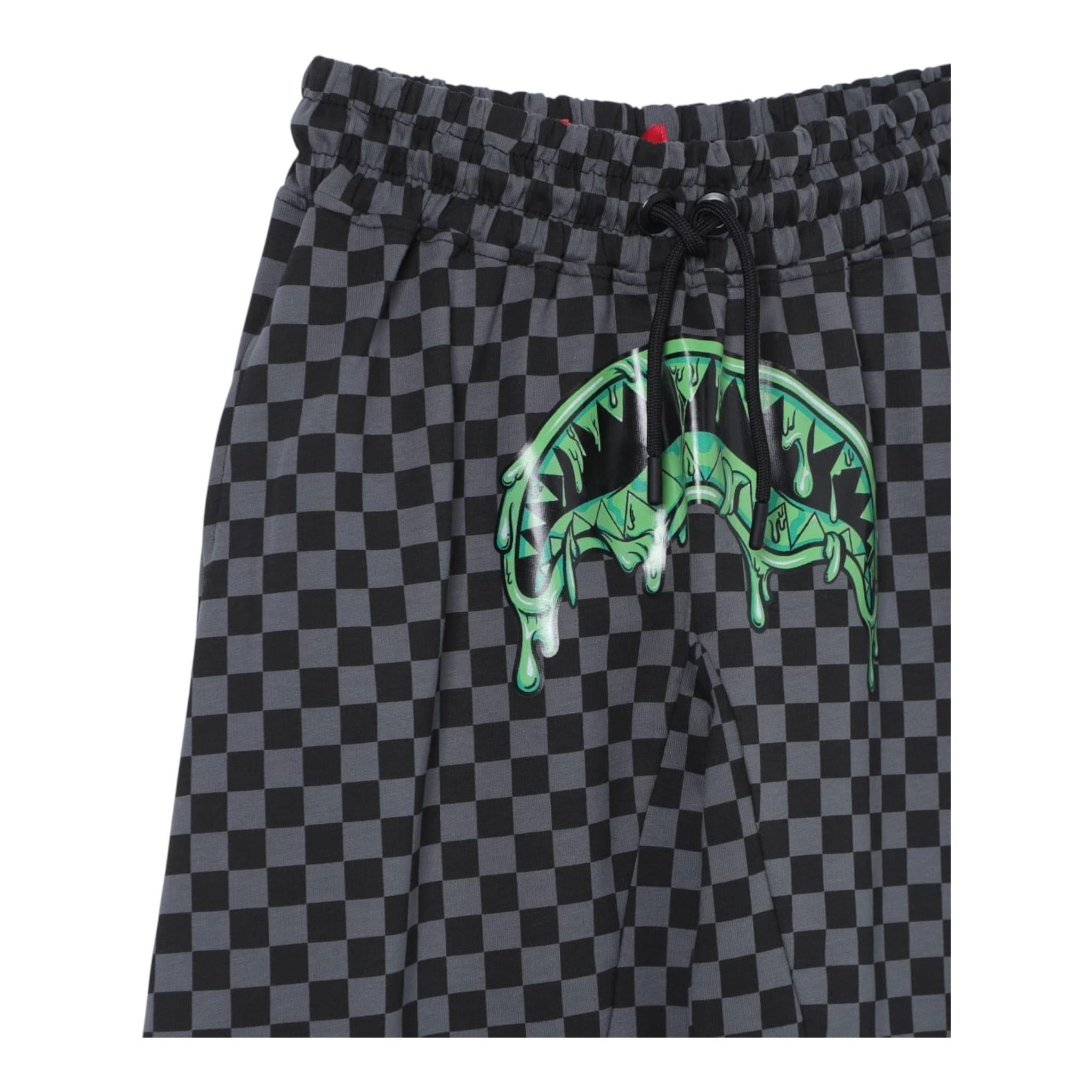 Sprayground Bermuda Bicolore con Fantasia A Quadri per Bambino SPY1043 NERO SPRAYGROUND 