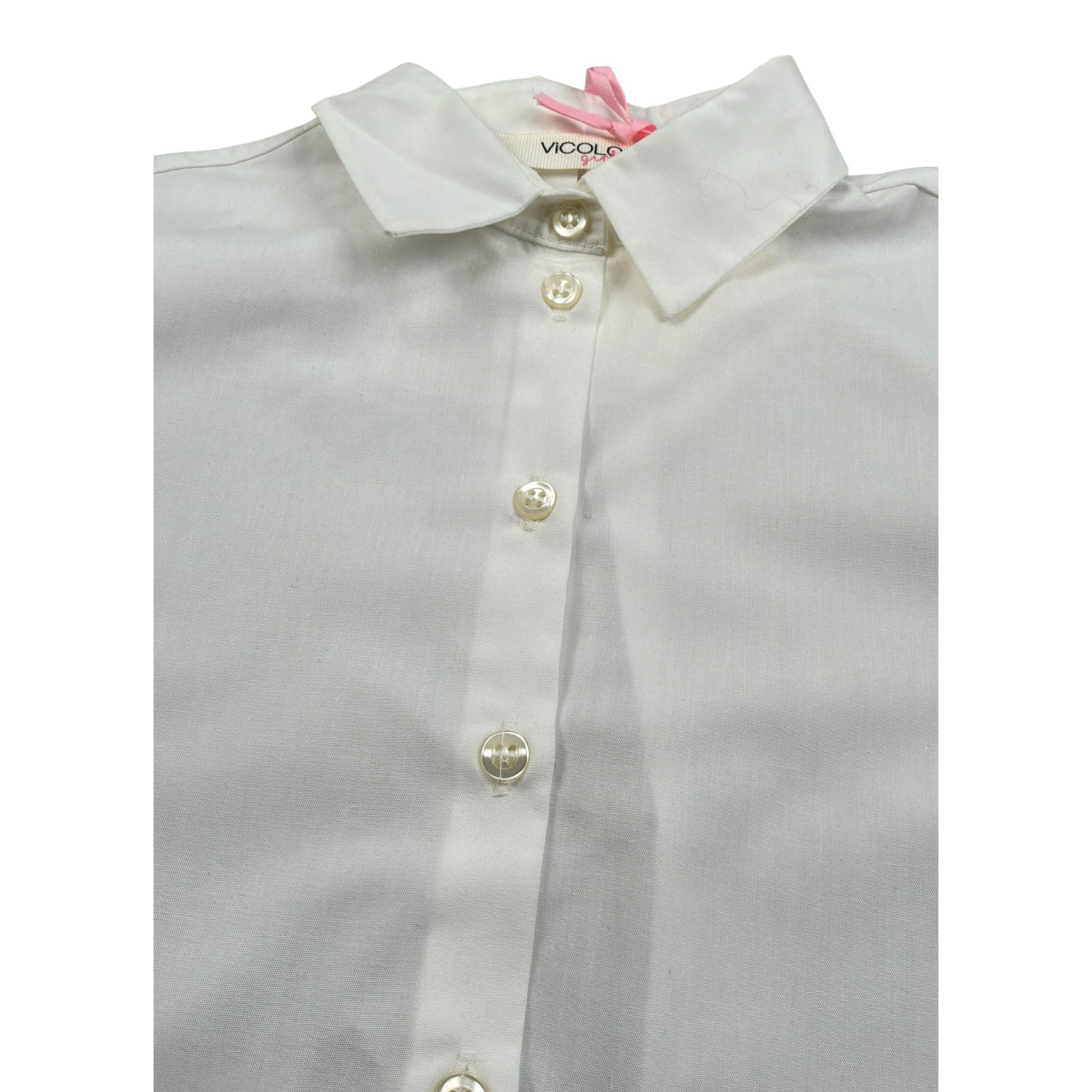 Vicolo Camicia Manica Lunga tinta unita Bianco per Bambina 3141CY1127X BIANCO VICOLO 
