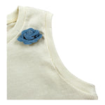 Vicolo Canotta Tinta Unita con Spille per Bambina 3146MY00041 PANNA VICOLO 