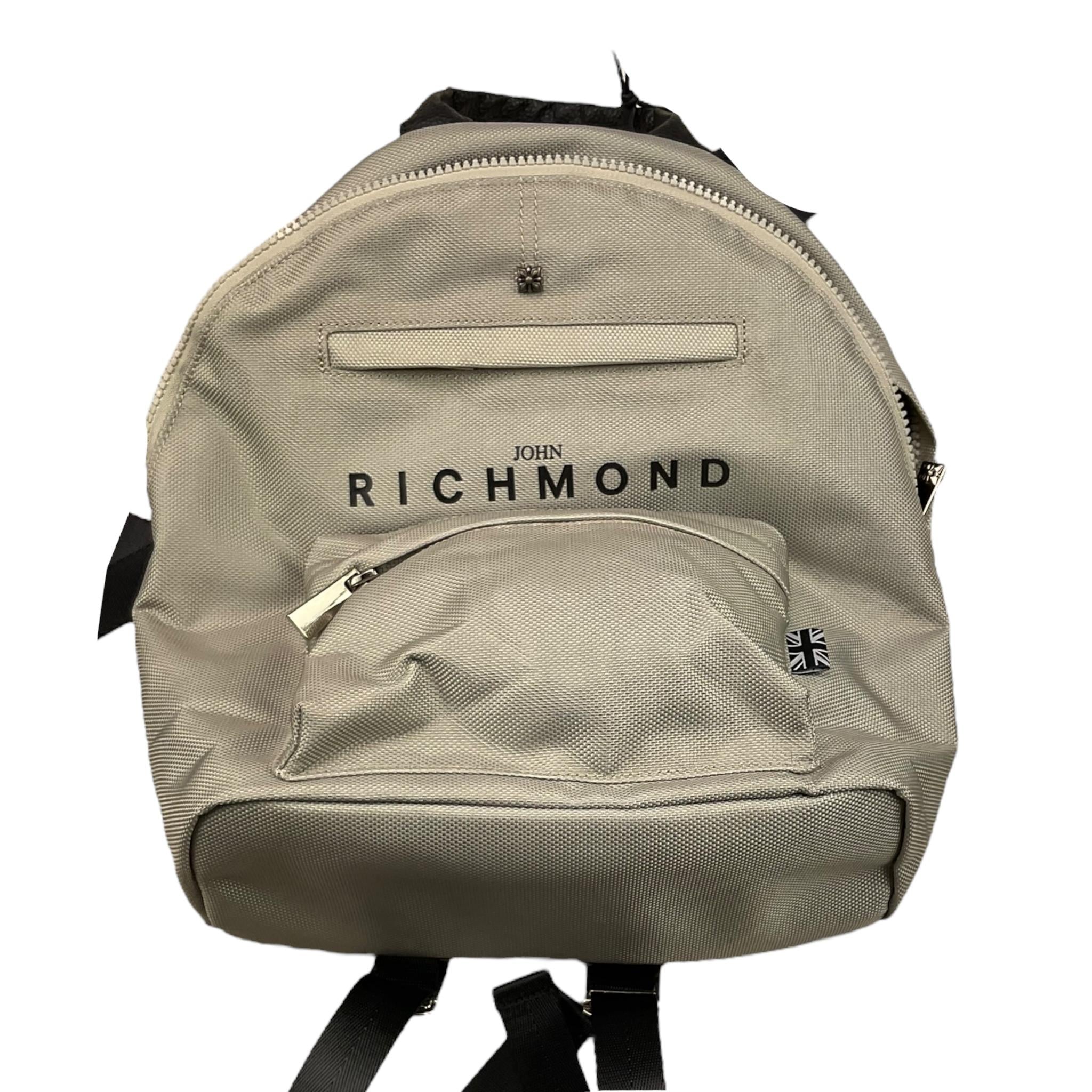 JOHN RICHMOND zaino tinta unita con stampa logo Beige per Bambino RBA25015ZA BEIGE JOHN RICHMOND 