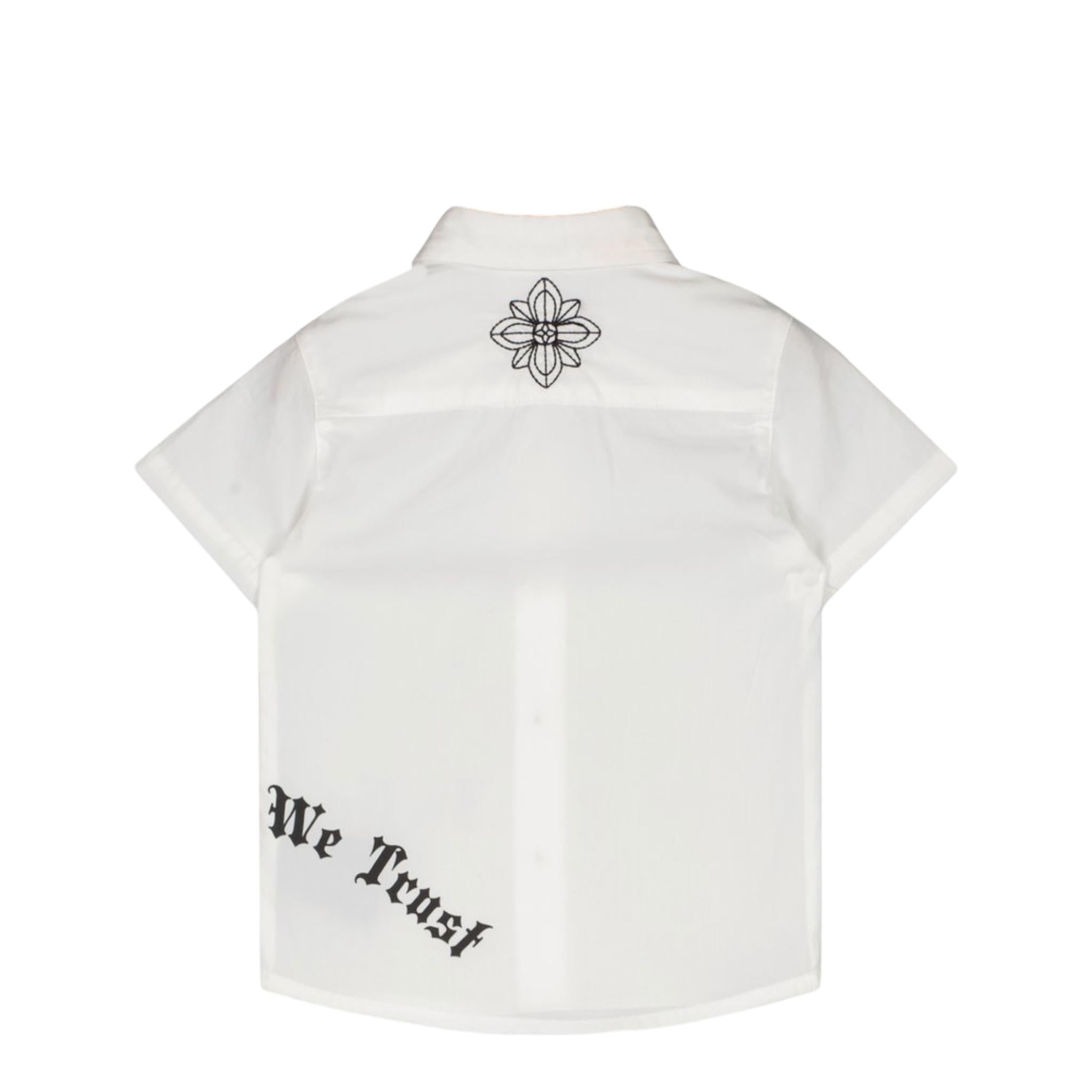 John Richmond Camicia Mezza Manica Tinta Unita con Stampa per Neonato RIP22092CA BIANCO JOHN RICHMOND 