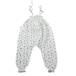 Petit Indi Tuta Intera Tinta Unita con Stampa Fiori per Neonata SS25B1235 BIANCO PETIT INDI 