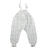Petit Indi Tuta Intera Tinta Unita con Stampa Fiori per Neonata SS25B1235 BIANCO PETIT INDI 