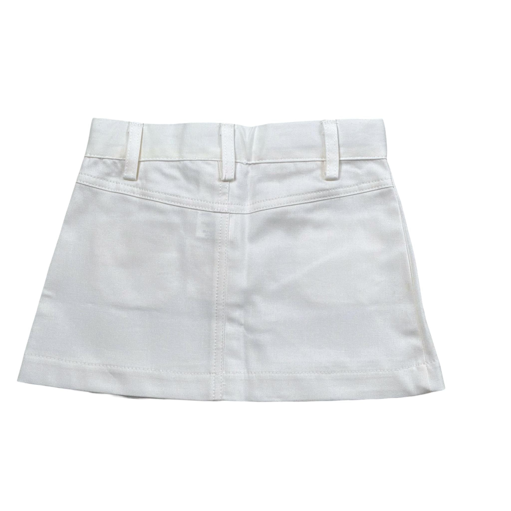 Piccola Ludo Gonna Tinta Unita con Girovita Regolabile per Bambina BS10WB043 PANNA PICCOLA LUDO 