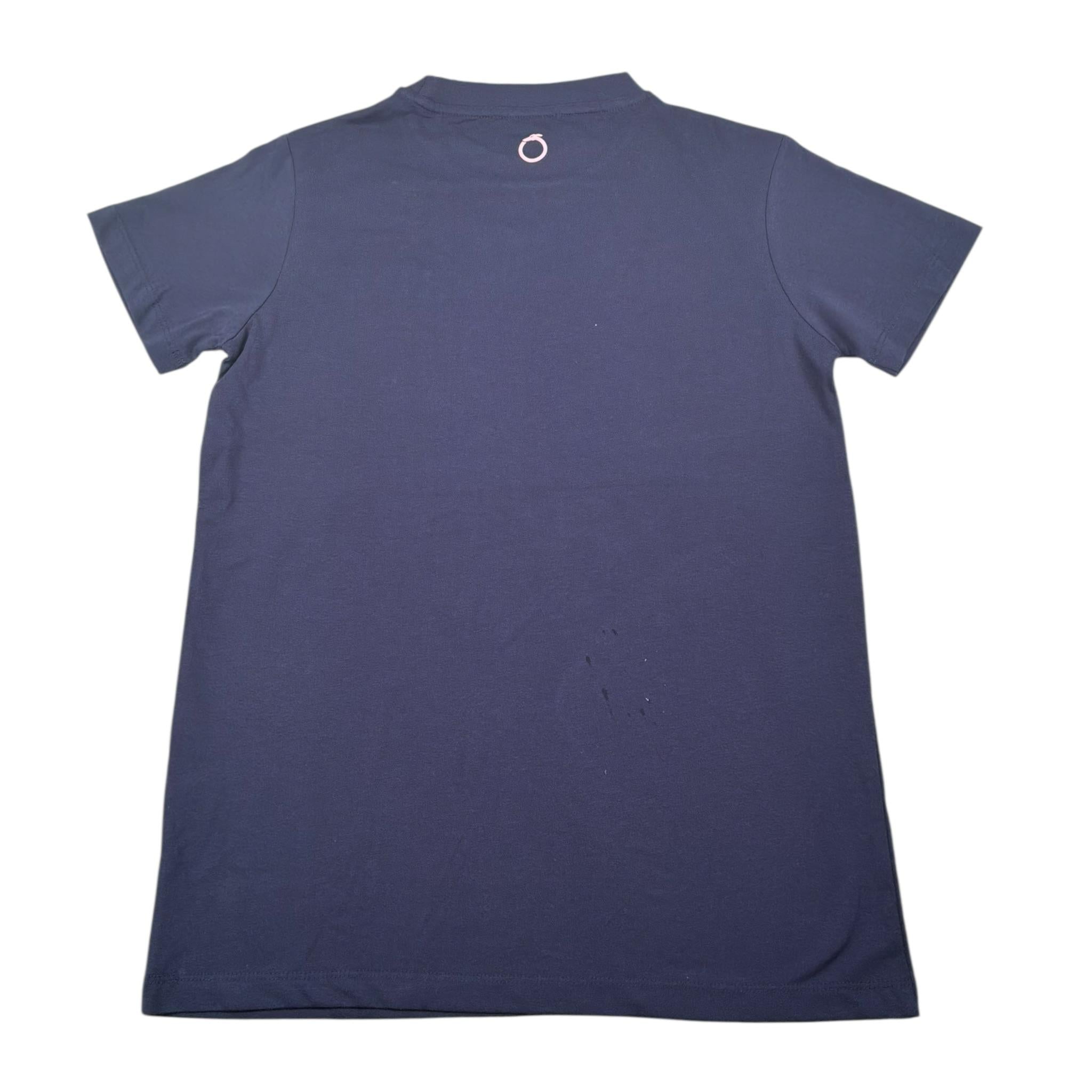 Trussardi T-Shirt Girocollo Tinta Unita con Stampa per Bambina TGP25004TS BLU TRUSSARDI 