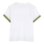 Boss T-Shirt Girocollo Tinta Unita con Stampa Logo per Neonato J52109 BIANCO BOSS 