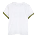 Boss T-Shirt Girocollo Tinta Unita con Stampa Logo per Neonato J52109 BIANCO BOSS 