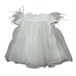 Nunzia Corinna Abito Giromanica tinta unita con Tulle Bianco per Neonata NB2013742 BIANCO NUNZIA CORINNA 