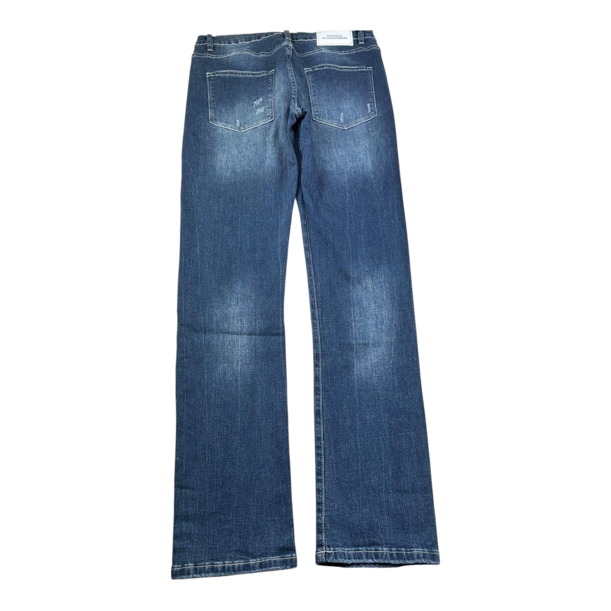 Daniele Alessandrini Jeans Tinta Unita con 5 Tasche per Bambino 1235PD00255 BLU DANIELE ALESSANDRINI 