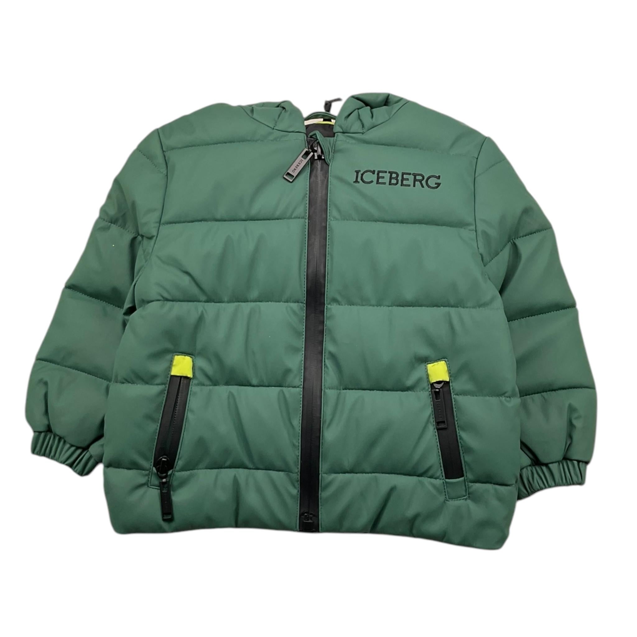 ICEBERG giubbino tinta unita con zip e cappuccio Verde per Neonato GBICE5309B VERDE ICEBERG 