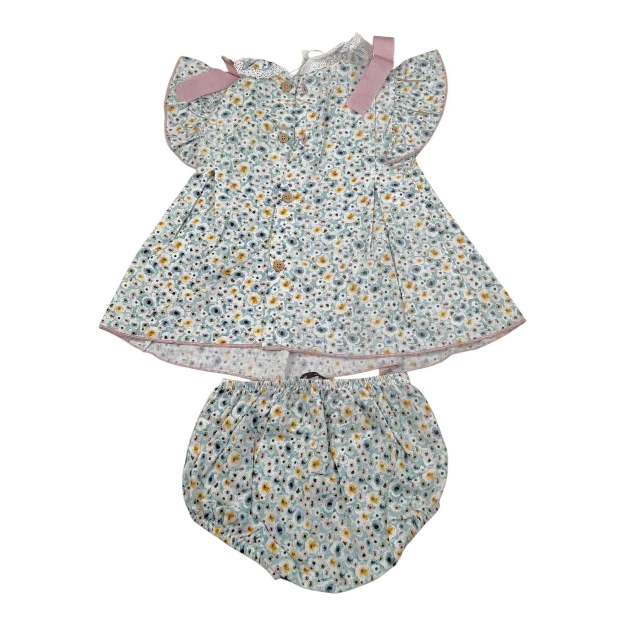 Babidu Completo 2 Pezzi Camicia-Coulotte Tinta Unita per Neonata 93491 VERDE BABIDU 