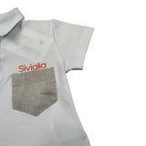 Siviglia Polo Mezza Manica Tinta Unita con Taschino per Neonato SVNTS17280 BIANCO SIVIGLIA 