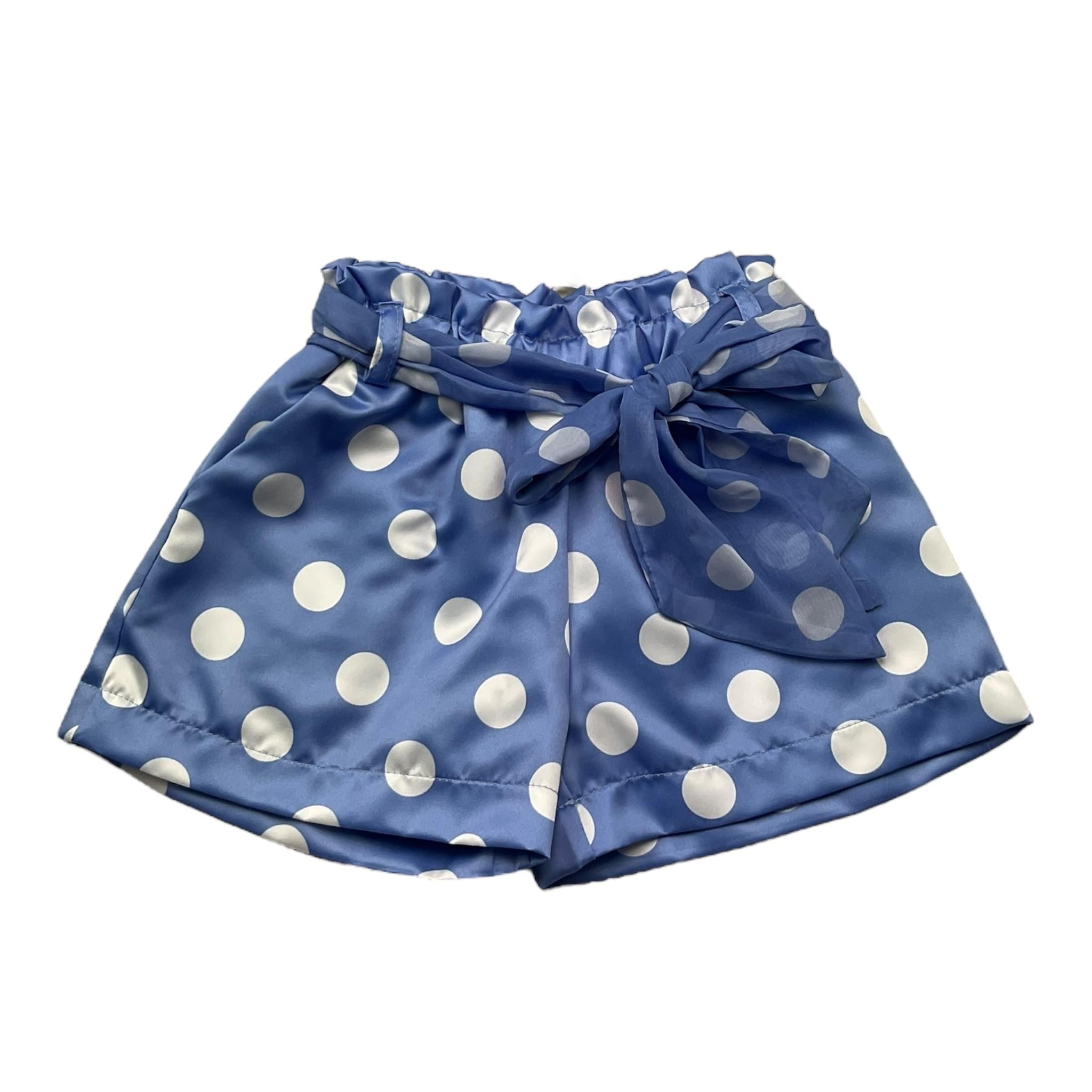 Miss Grant Short Tinta Unita Fantasia Pois per Neonata MG1293 BLU MISS GRANT 