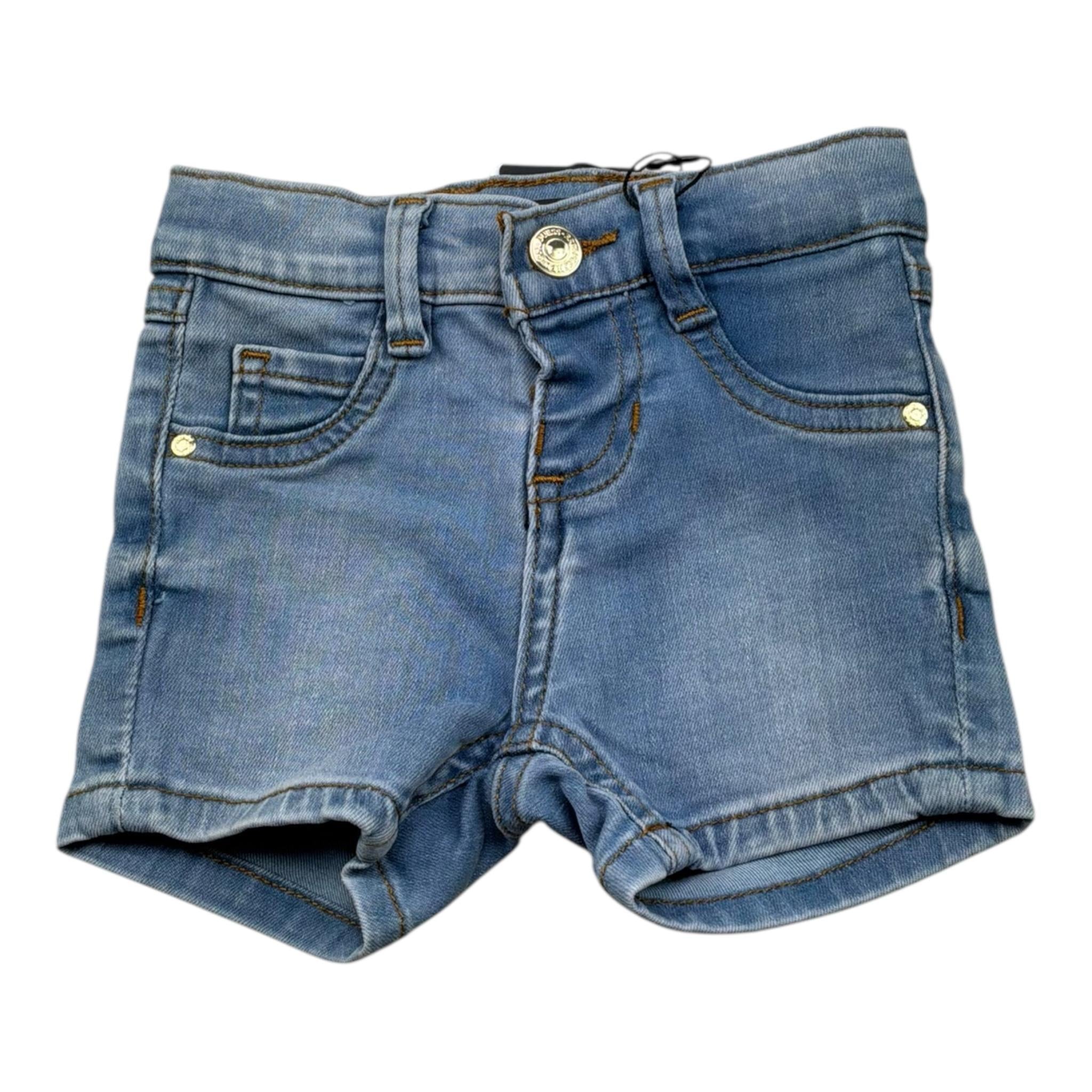 Guess Short Tinta Unita In Denim per Neonata K4RD09D4CA0XX AZZURRO GUESS 