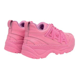 Chiara Ferragni Sneakers Tinta Unita Con Logo E Lacci Fuxia Per Bambina