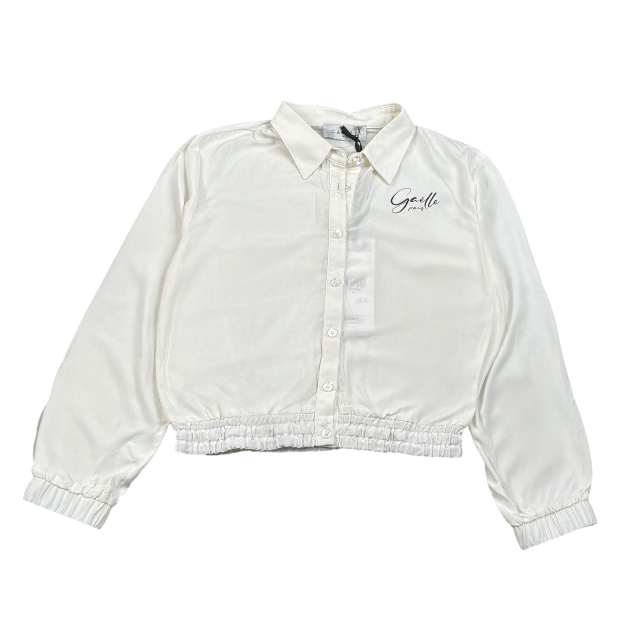 Gaelle Camicia tinta unita con Stampa Bianco per Bambina 2745C00518 BIANCO GAELLE 