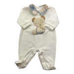 BARCELLINO tutina manica lunga in ciniglia Bianco per Neonato 105101X BIANCO BARCELLINO 