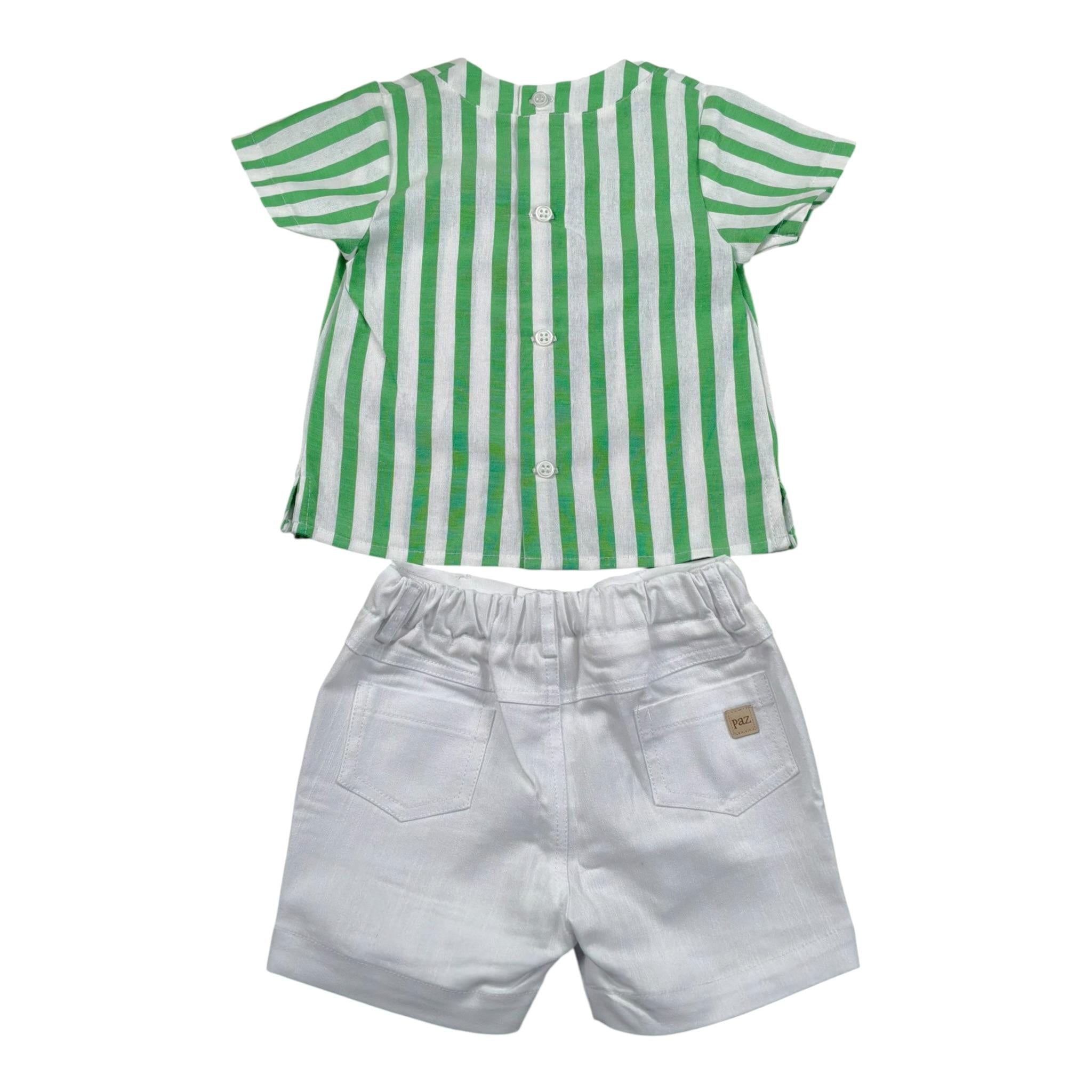 Paz Rodriguez Completo 2 Pezzi Camicia-Bermuda per Neonato 006151502 VERDE PAZ RODRIGUEZ 