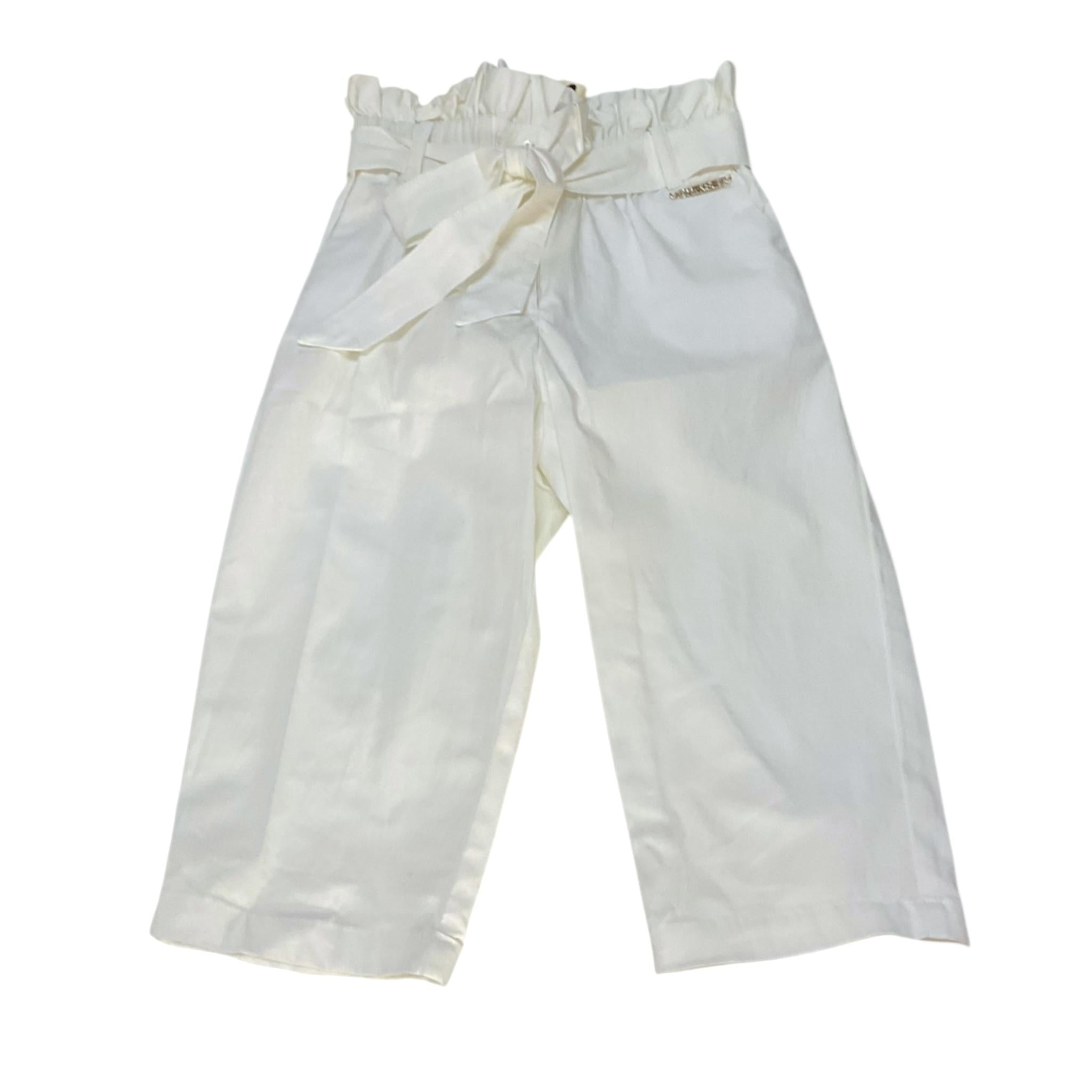 Twinset Pantalone Tinta Unita con Cintura per Neonata 231GJ2053N BIANCO TWINSET 