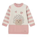 MAYORAL abito tinta unita in maglia cn stampa Rosa per Neonata 2918X ROSA MAYORAL 