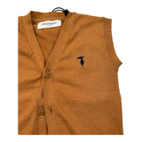 TRUSSARDI gilet tinta unita scollo a v Cammello per Neonato TIA25027 CAMMELLO TRUSSARDI 