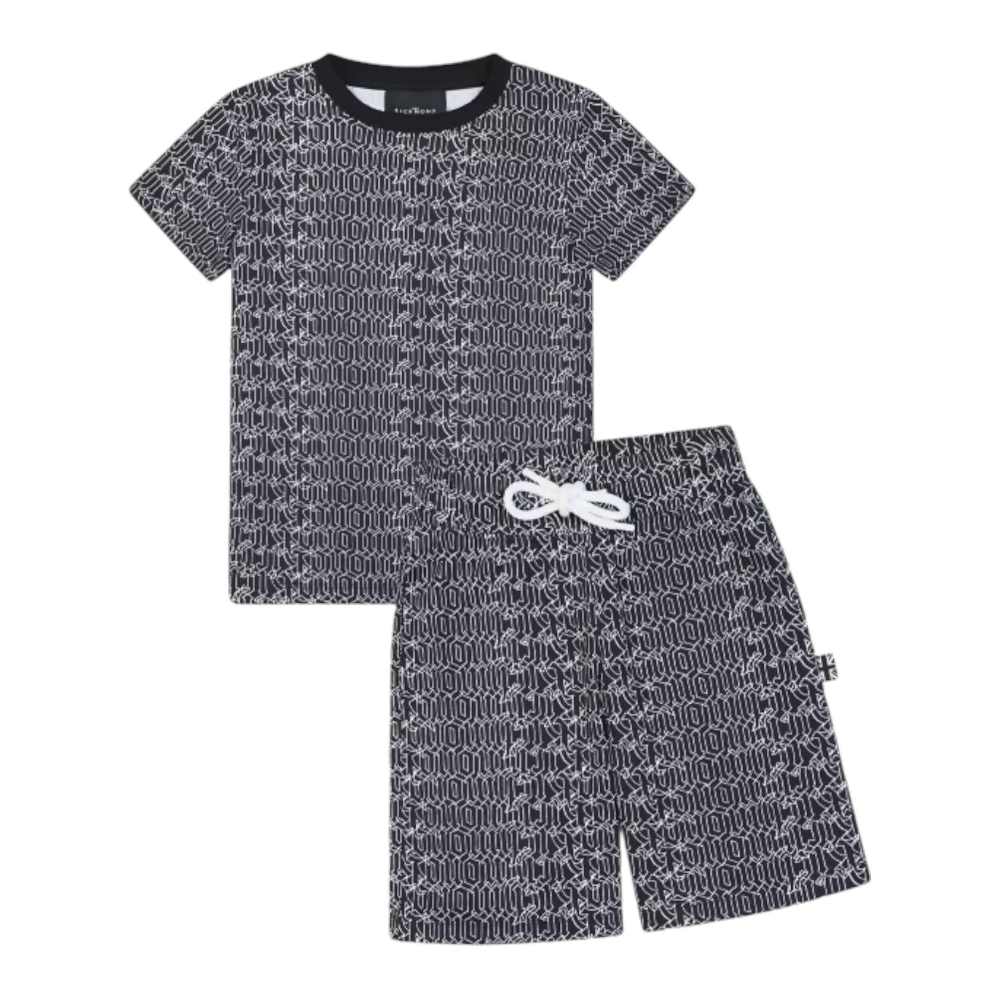 John Richmond Completo 2 Pezzi T-Shirt-Bermuda per Bambino RBP25129CJJ NERO JOHN RICHMOND 