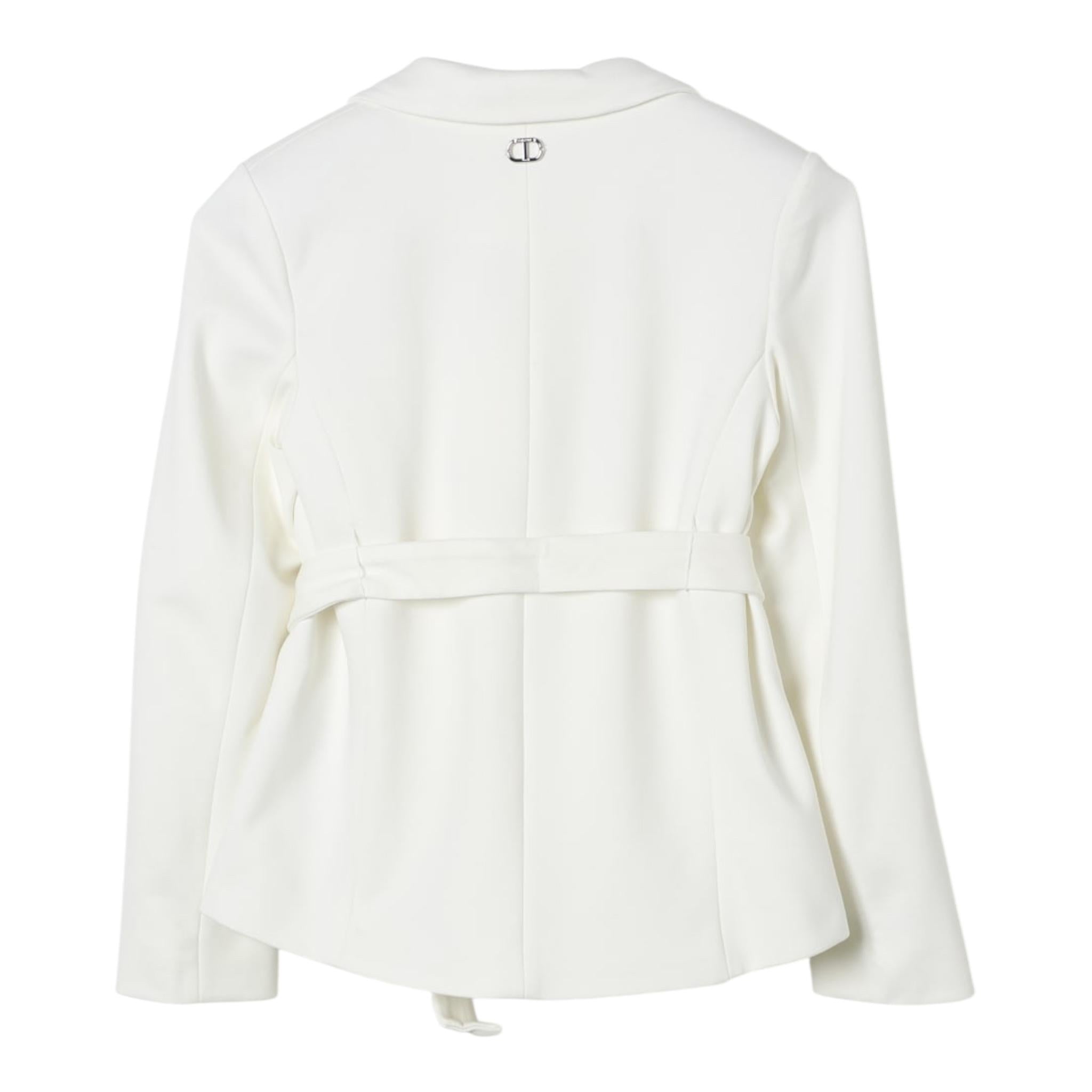 TWINSET giacca tinta unita con cintura Bianco per Bambina 242GJ2046 BIANCO TWINSET 