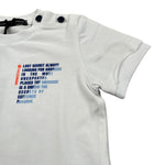 Daniele Alessandrini T-Shirt Girocollo tinta unita con Stampa Bianco per Neonato 1296M0816 BIANCO DANIELE ALESSANDRINI 