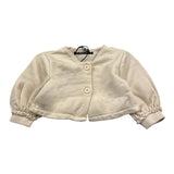 Aventiquattrore Cardigan Tinta Unita con Manica A Sbuffo Beige per Neonata