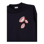 IL GUFO shirt girocollo tinta unita con stampa Blu per Neonato A24TA353MF002 BLU IL GUFO 