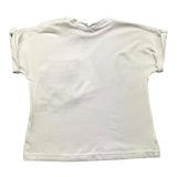 Barcellino T-Shirt Mezza Manica Tinta Unita Cn Taschini Bianco Per Neonato
