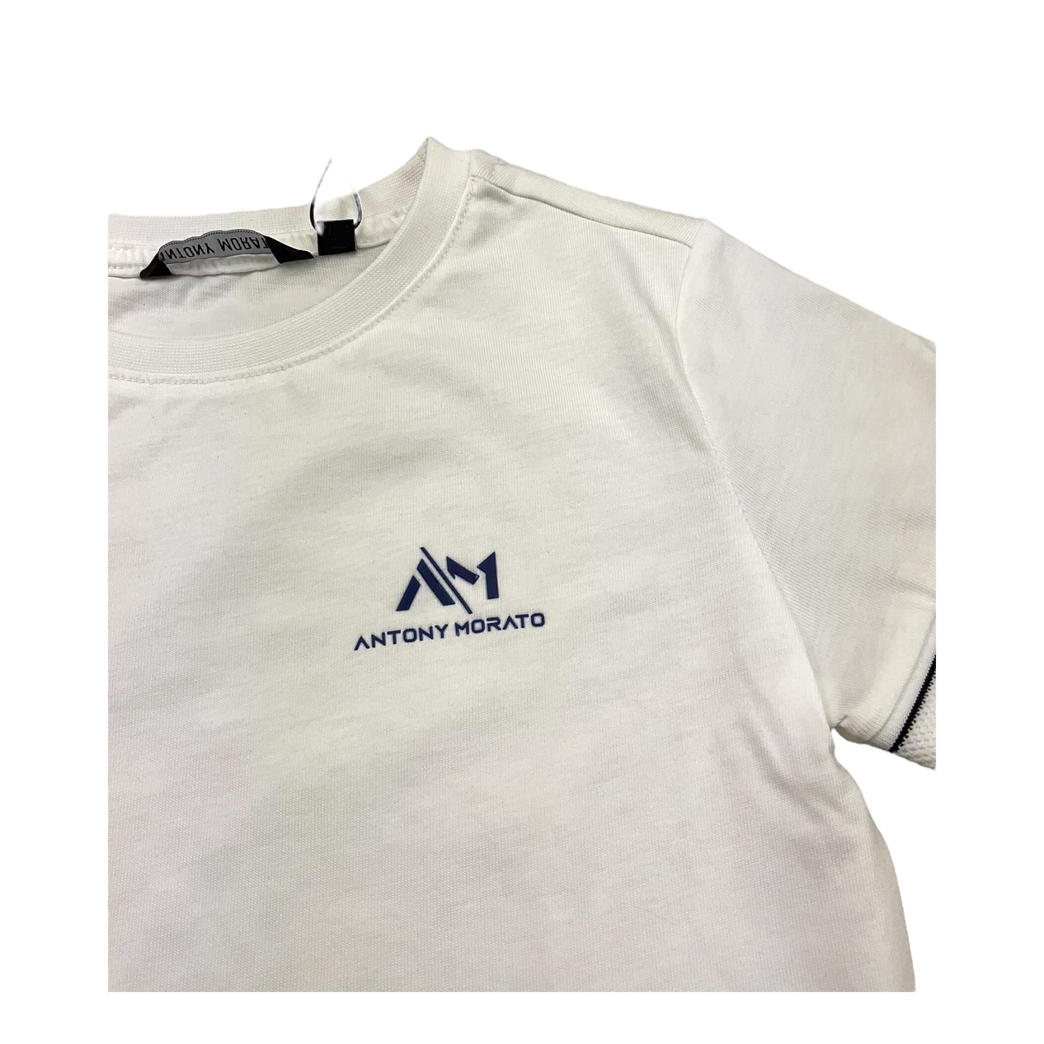 Antony Morato T-Shirt Girocollo Tinta Unita  per Bambino MKKS00695 BIANCO ANTONY MORATO 