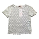 Please T-Shirt Velata Tinta Unita Bianco Per Bambina